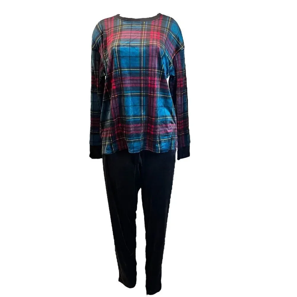 Cuddl Duds Double Plush Velour Petite Lounge Set